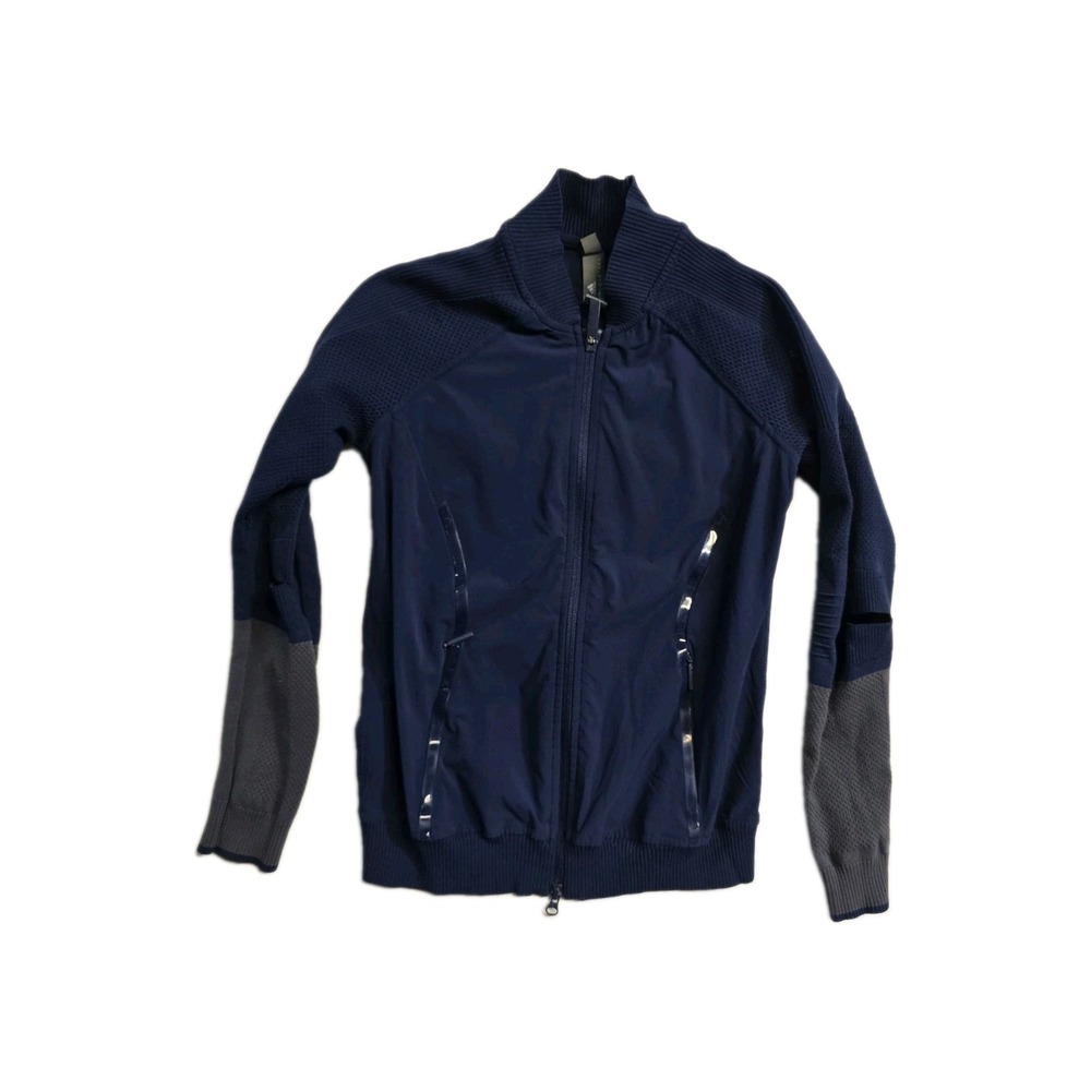 adidas by stella mccartney Women's Running Jacket Nylon Small Navy Blue Zip